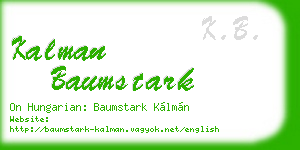kalman baumstark business card